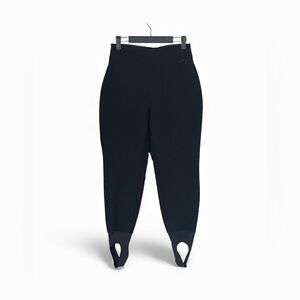 Schoeller Skitans Wool Nylon Stirrup Ski Pants Black Petite 10 Made in USA 10P